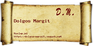Dolgos Margit névjegykártya